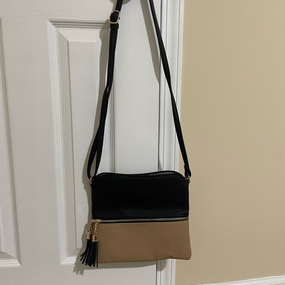 Chic Two-Tone Crossbody Bag